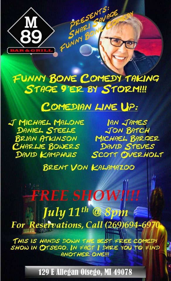 “The Funny Bone” comedy show at the M89 Bar and Grill in Otsego, MI