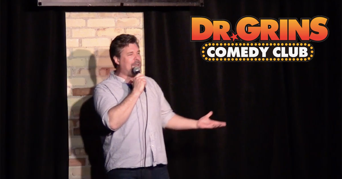 Brian Atkinson performs at Dr. Grins comedy club - it's open mic night at 8:00 Thursday.