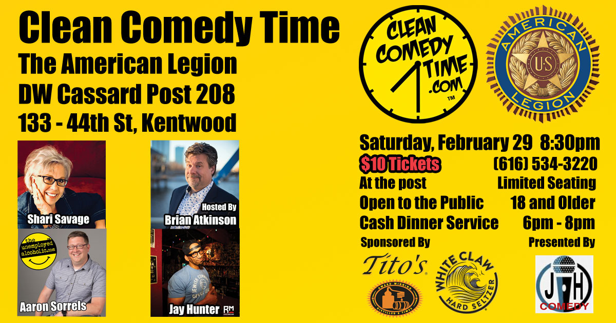 Clean Comedy Time at the American Legion