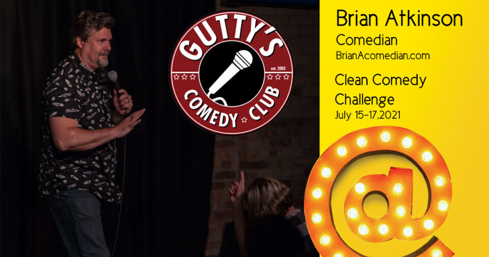 Brian Atkinson at Gutty's for the Clean Comedy Challenge