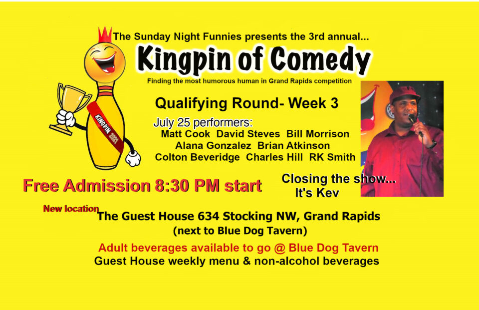 Brian Atkinson performs at the Sunday Night Funnies Kingpin of Comedy