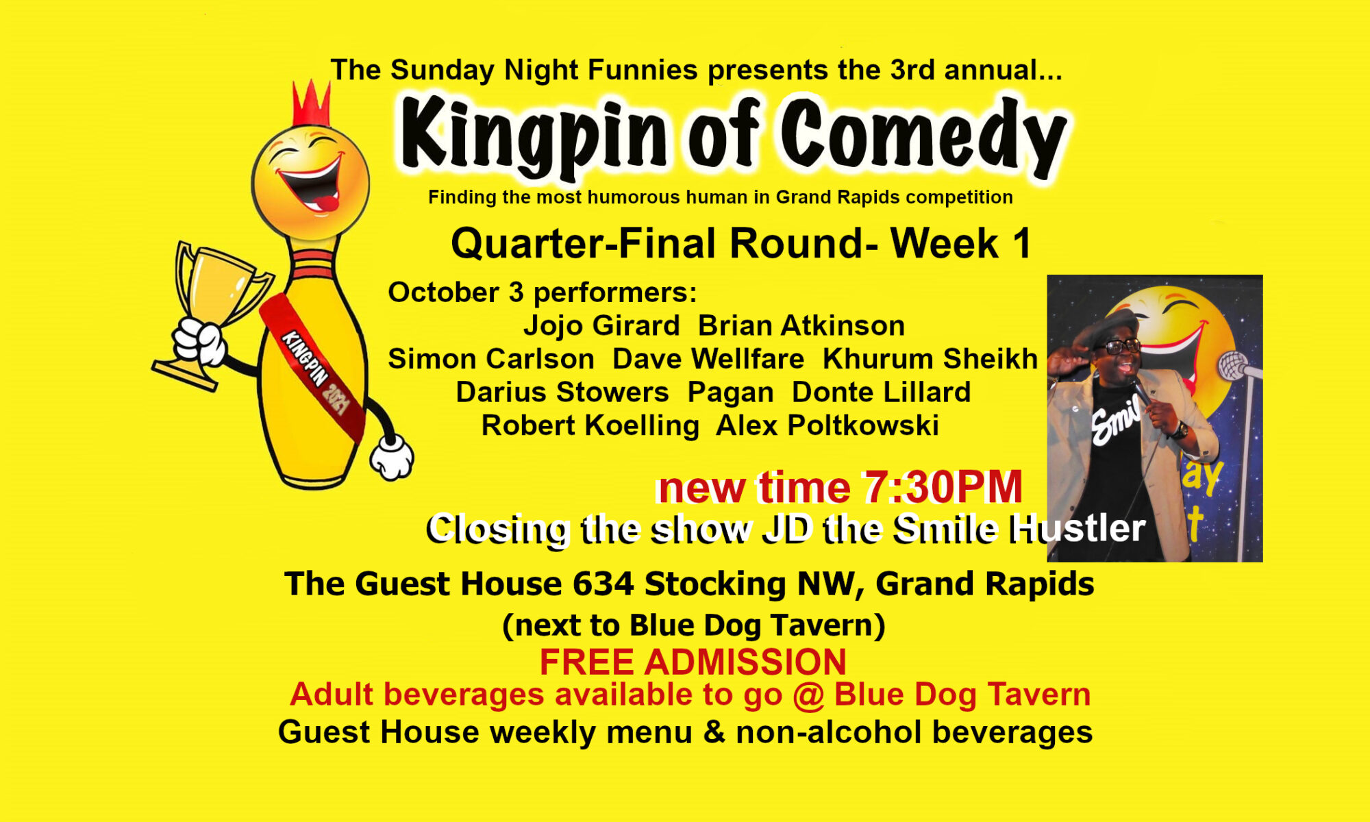 Brian Atkinson performs in the Kingpin of Comedy Quarter-Finals