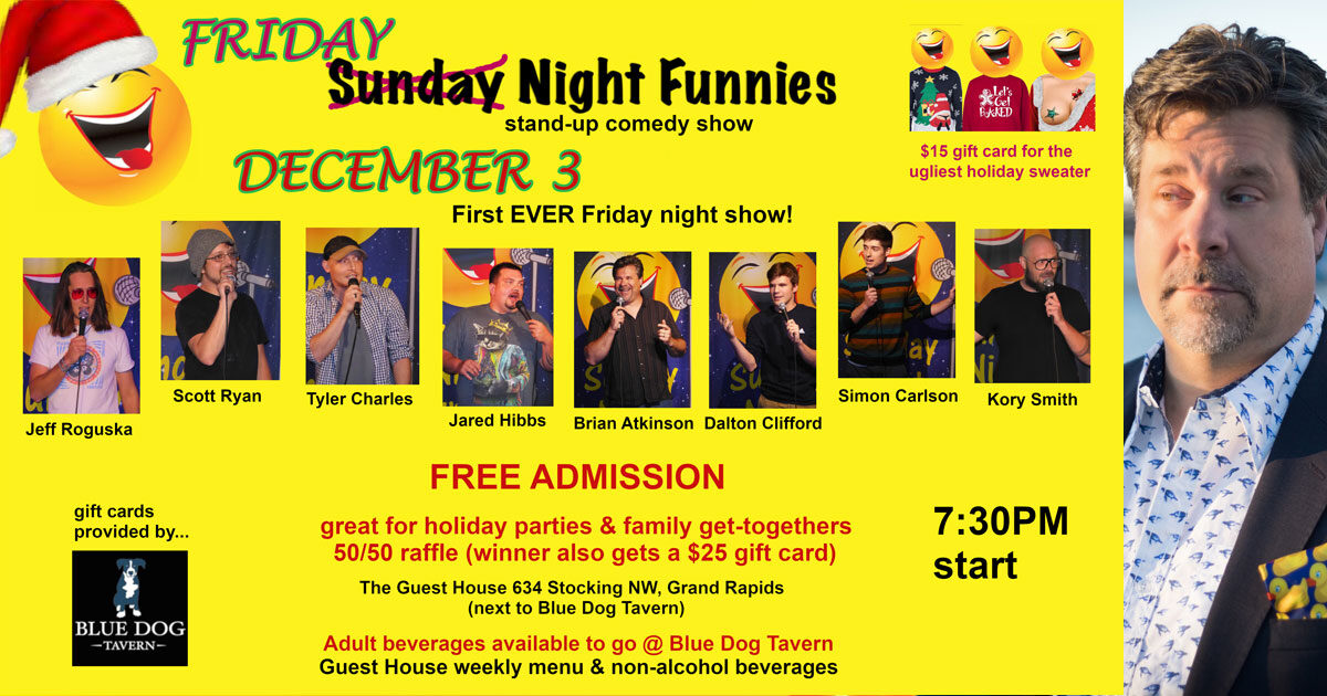 Brian Atkinson performs at Sunday Night Funnies on Friday