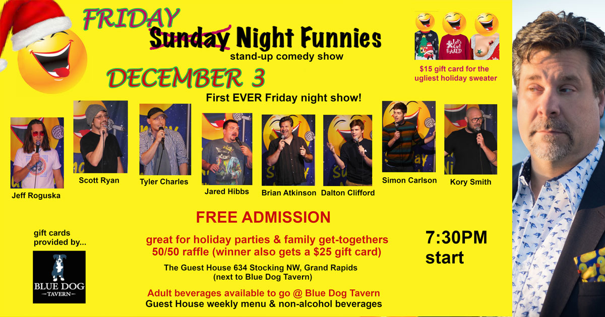 Brian Atkinson performs at Sunday Night Funnies on Friday