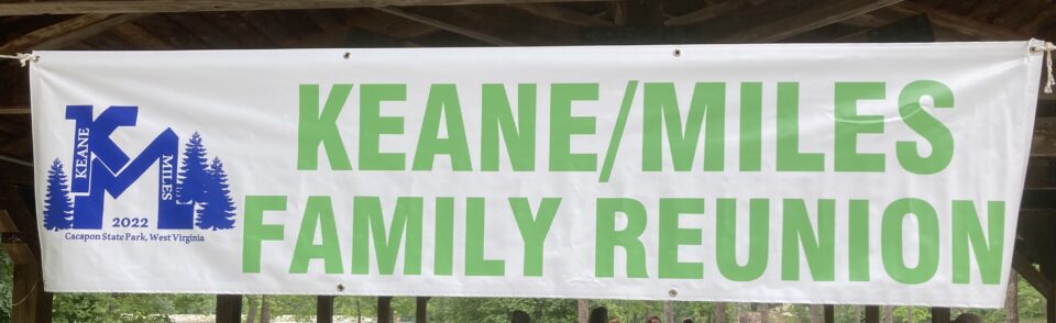 Keane-Miles Reunion Banner