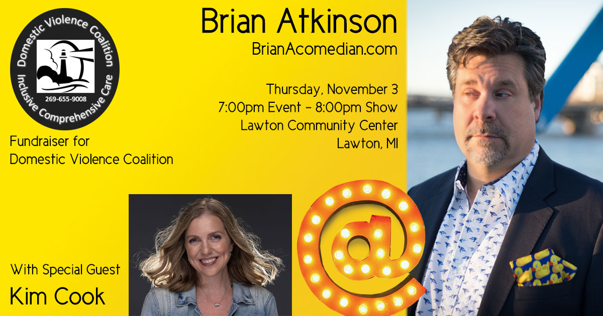 Brian Atkinson is performing at a fundraiser for Domestic Violence Coalition