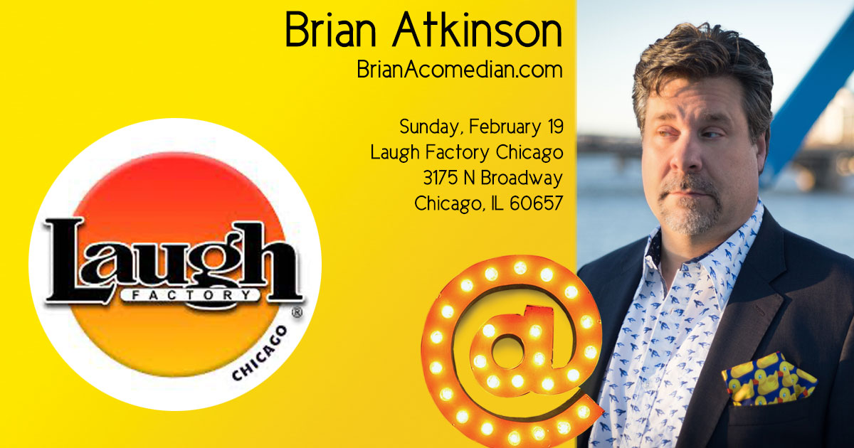 Brian Atkinson performs at the iconic Laugh Factory Chicago, Sunday, February 19, 2023.