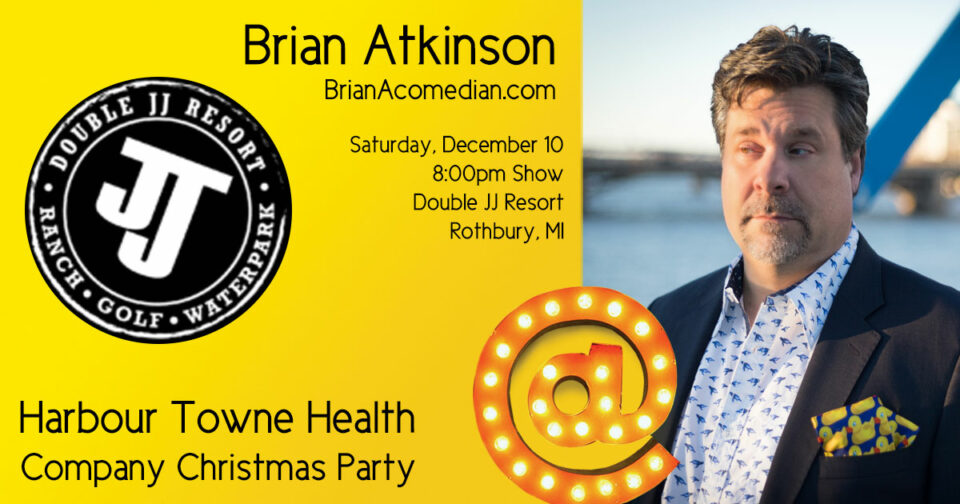 Brian Atkinson performs for the Harbour Towne Health company Christmas party.