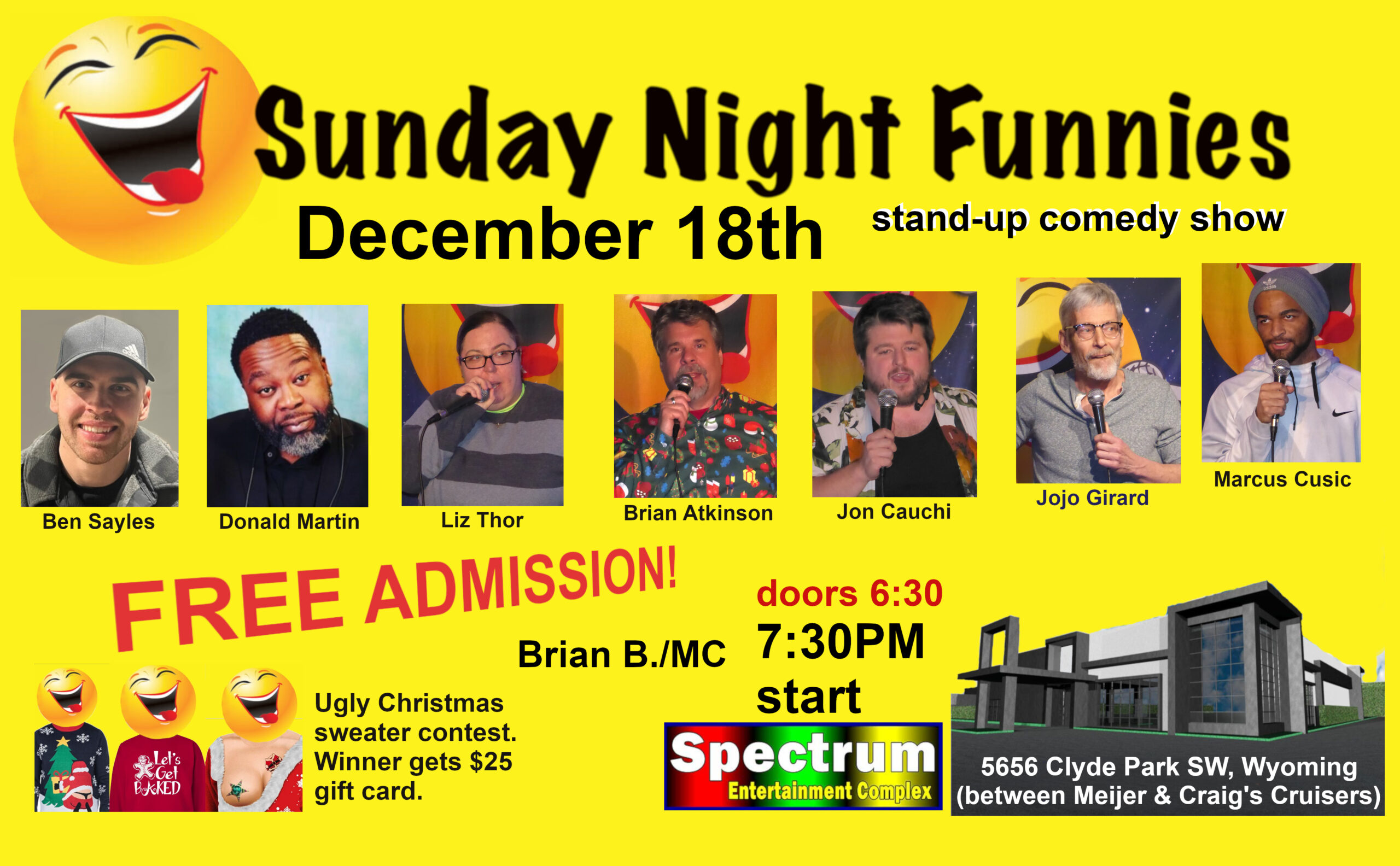 Brian Atkinson Performs in the Sunday Night Funnies