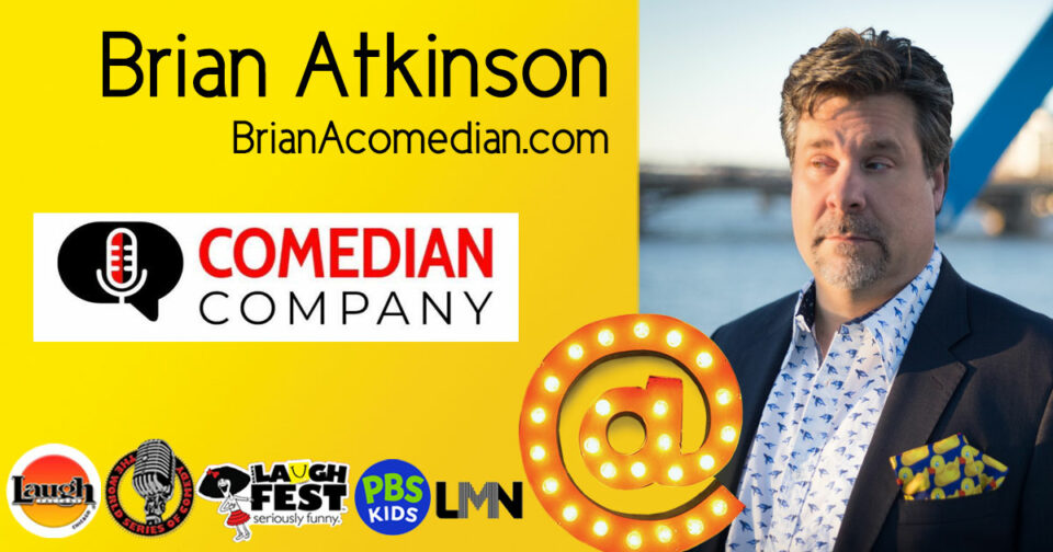Brian Atkinson Comedian performing at a Comedian Company comedy show.