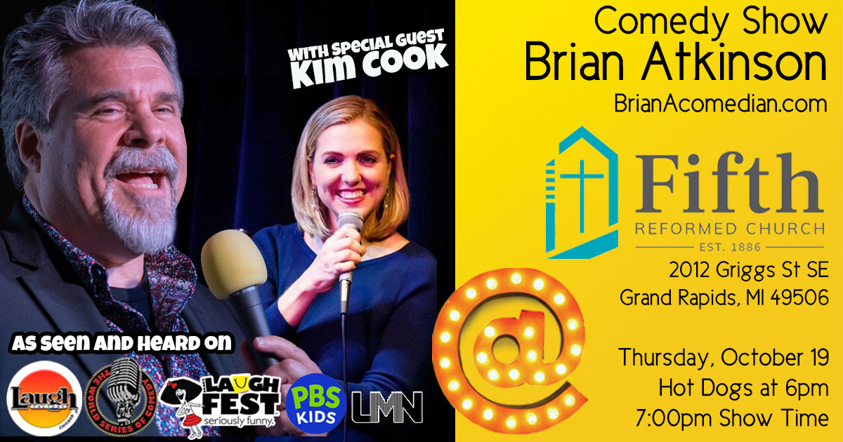 Brian Atkinson performs a Comedy Night at Fifth Reformed Church in Grand Rapids, MI