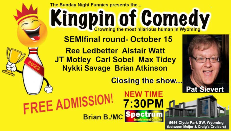 Brian Atkinson is in the Sunday Night Funnies Kingpin of Comedy Semifinals.