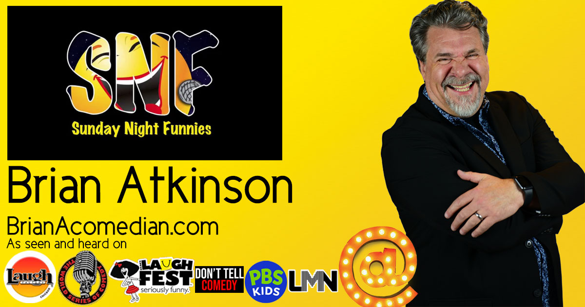 Brian Atkinson performs in the Sunday Night Funnies