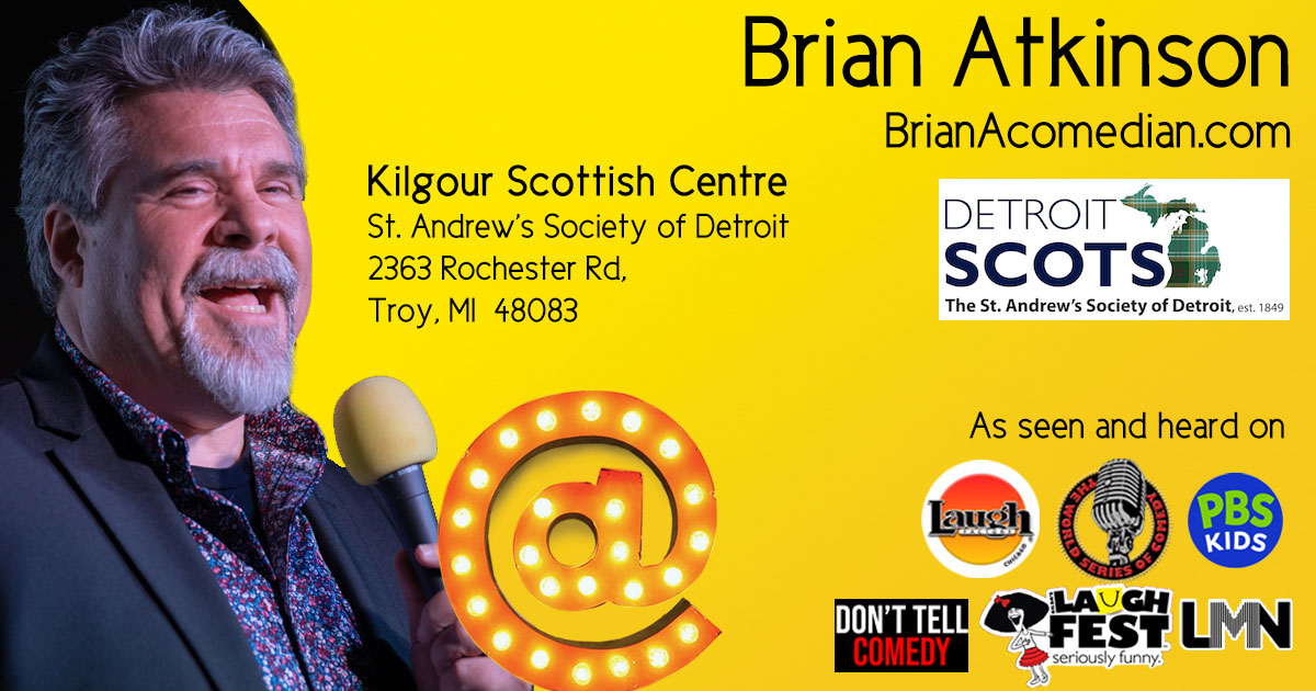 Brian Atkinson performs in a comedy contest at the Kilgour Scottish Centre, St. Andrew's Society of Detroit in Troy, MI on Saturday, September 7.