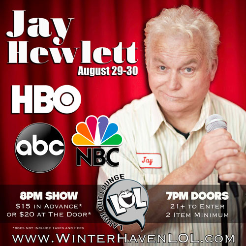 Brian Atkinson features for Jay Hewlett at the Laugh Out Lounge in Winter Haven, FL on Friday-Saturday, August 29-30.