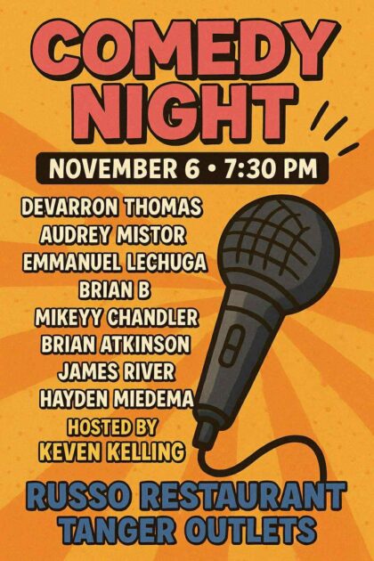Brian Atkinson is working out at a Clean Comedy Open Mic at Russo Italian Restaurant in Byron Center, MI at 7:30pm on Thursday, November 6.