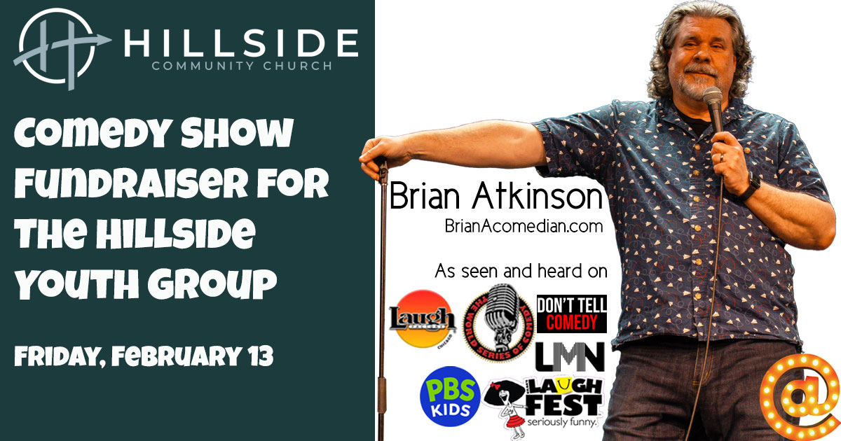 Brian Atkinson performs at Hillside Community Church fundraiser show on Friday, February 13.
