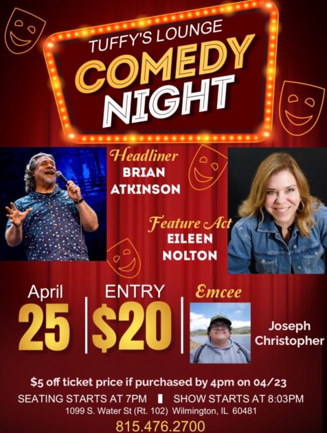 Brian Atkinson performs at Tuffy's Lounge in Wilmington, IL - Saturday, April 25 at 8:00pm - featuring Eileen Nolton.