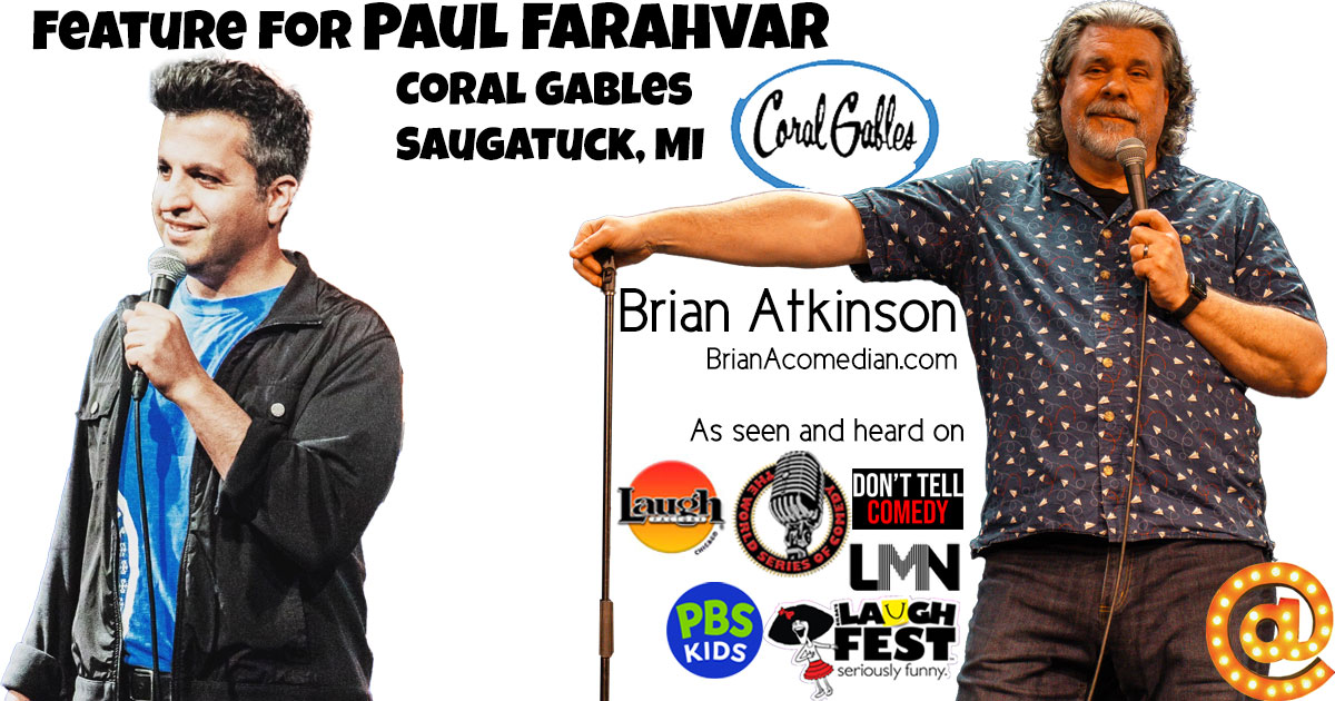 Brian Atkinson features for Paul Farahvar at Coral Gables in Saugatuck, MI on Saturday, July 18.